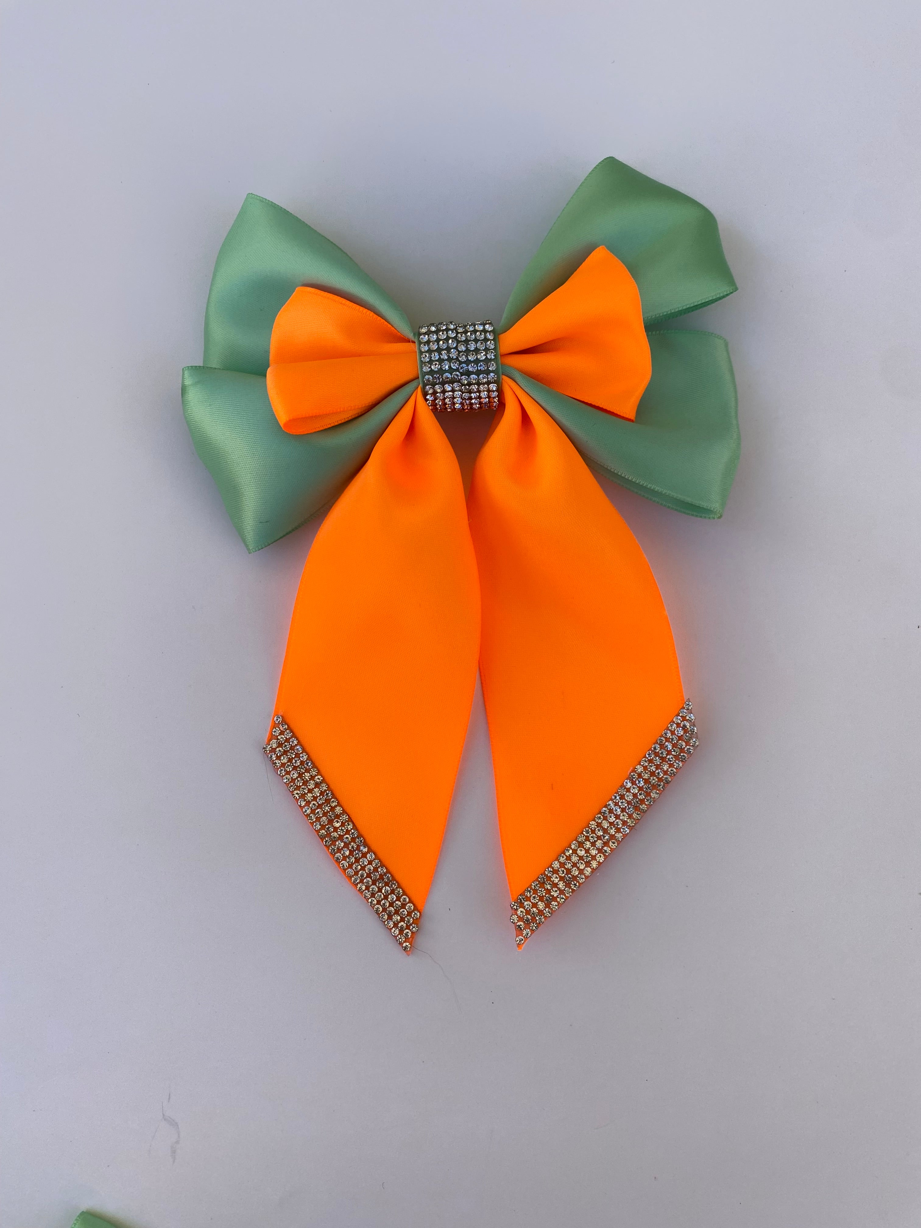 Candy Showgirl Rhinestone Hair Bow Clip