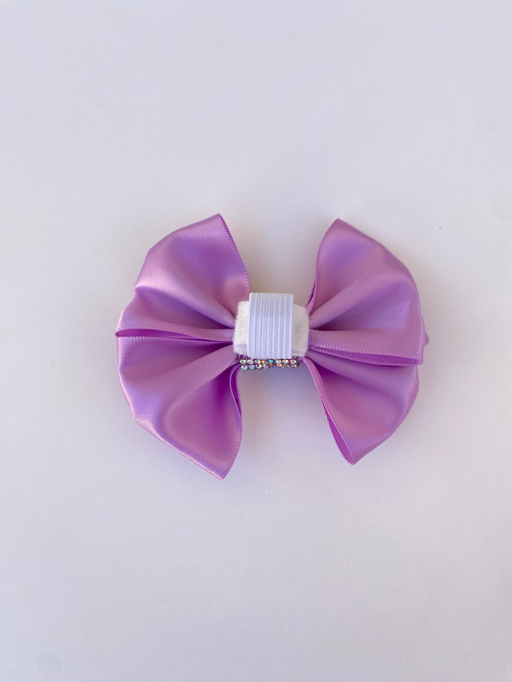 Lilac Glow Rhinestone Bow Collar Attachment