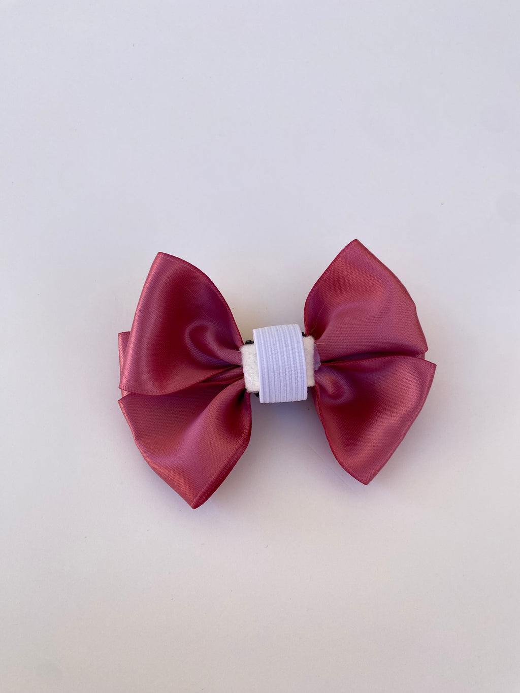 Dusty Rose Rhinestone Bow Collar Attachment