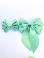 Sweet Mint Matching Bow Hair Clip and Collar Attachment