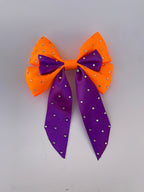 Electric Candy Rhinestone Hair Bow Clip