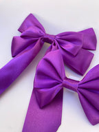Amethyst Matching Bow Hair Clip and Collar Attachment