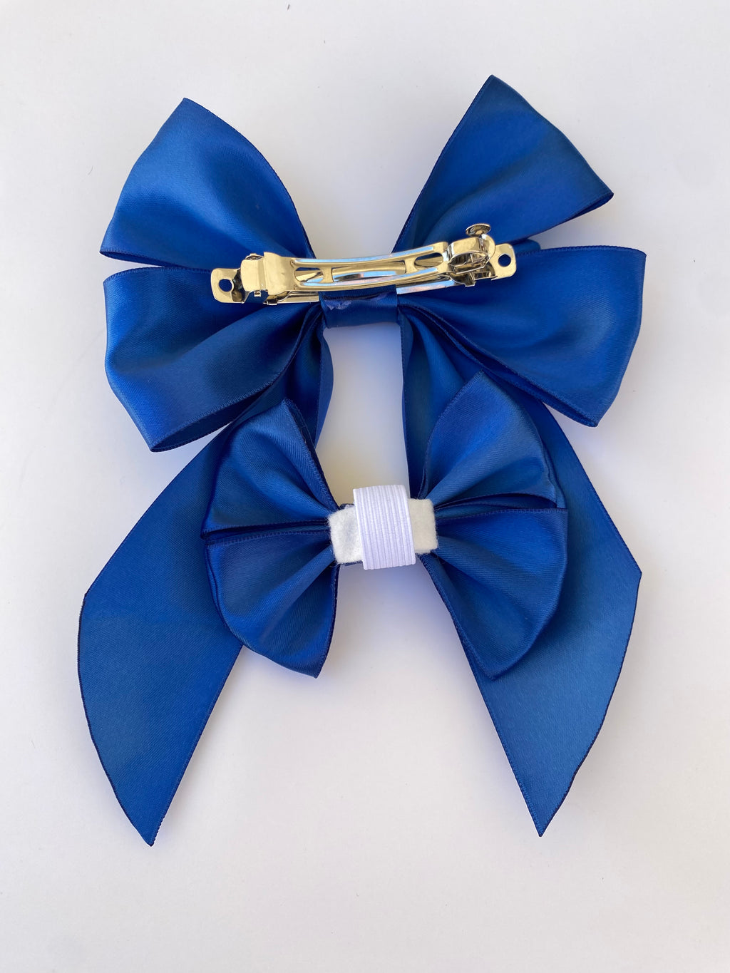Midnight Blue Matching Bow Hair Clip and Collar Attachment