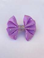 Lilac Glow Rhinestone Bow Collar Attachment
