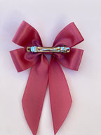 Dusty Rose Hair Bow Clip