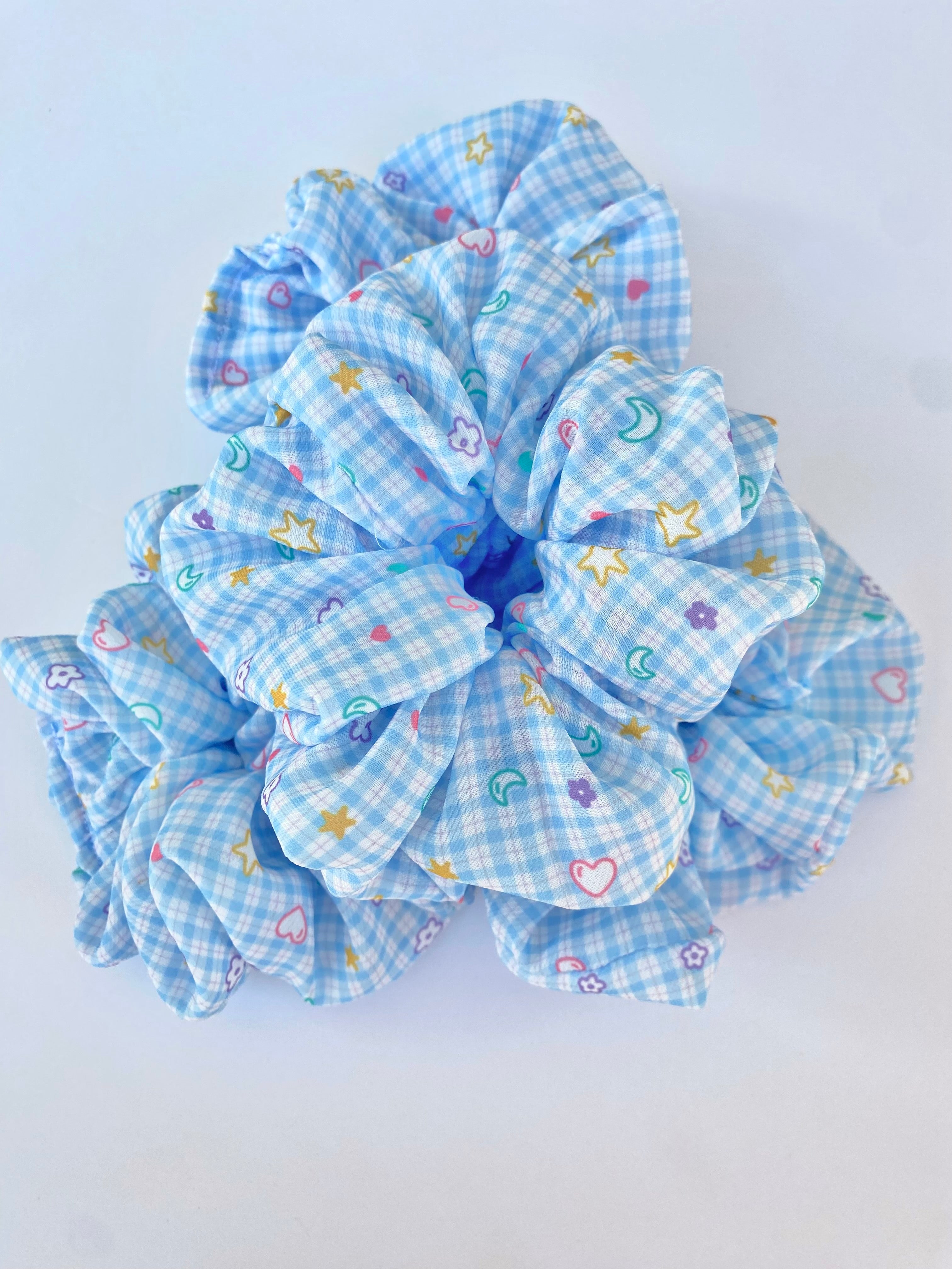 Blue Dreamy Picnic Scrunchie