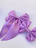 Lilac Glow Matching Bow Hair Clip and Collar Attachment