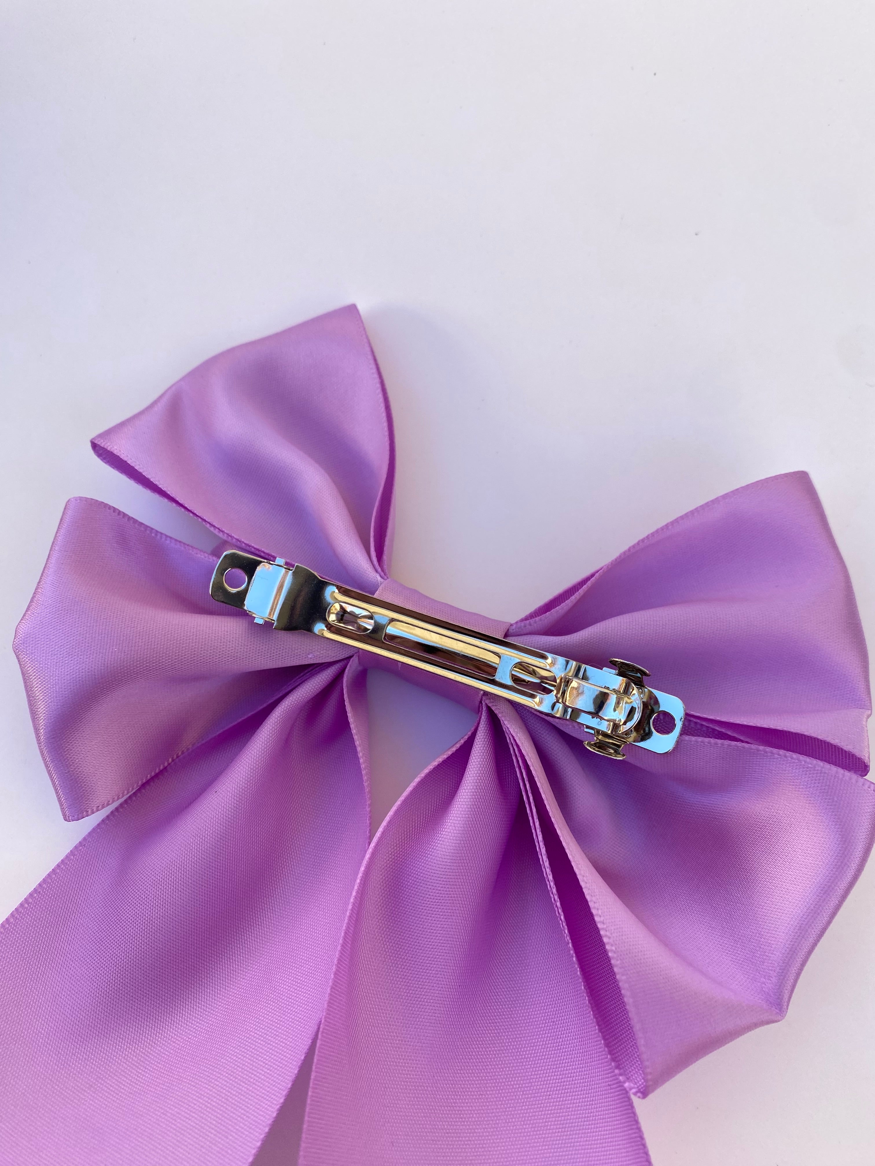 Lilac Glow Matching Bow Hair Clip and Collar Attachment