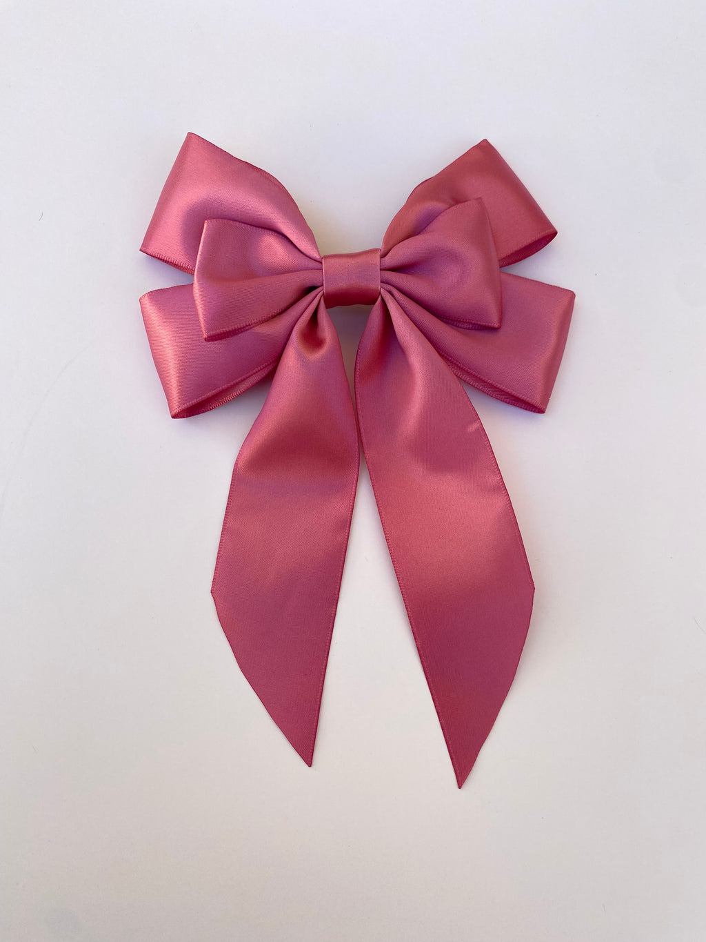 Dusty Rose Hair Bow Clip