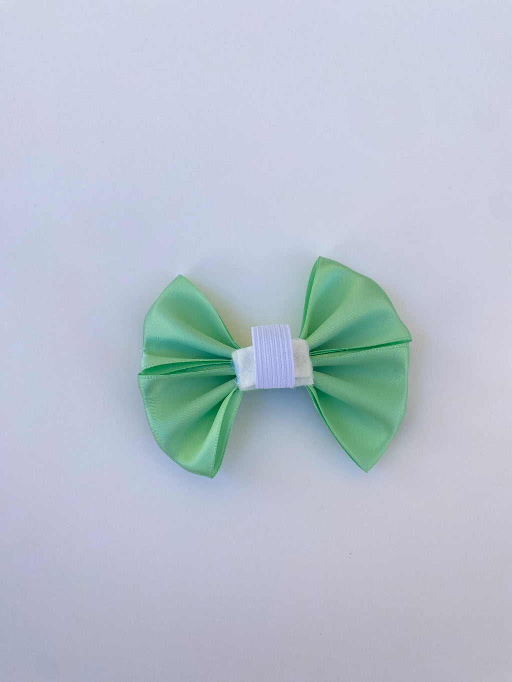 Sweet Mint Rhinestone Matching Bow Hair Clip and Collar Attachment